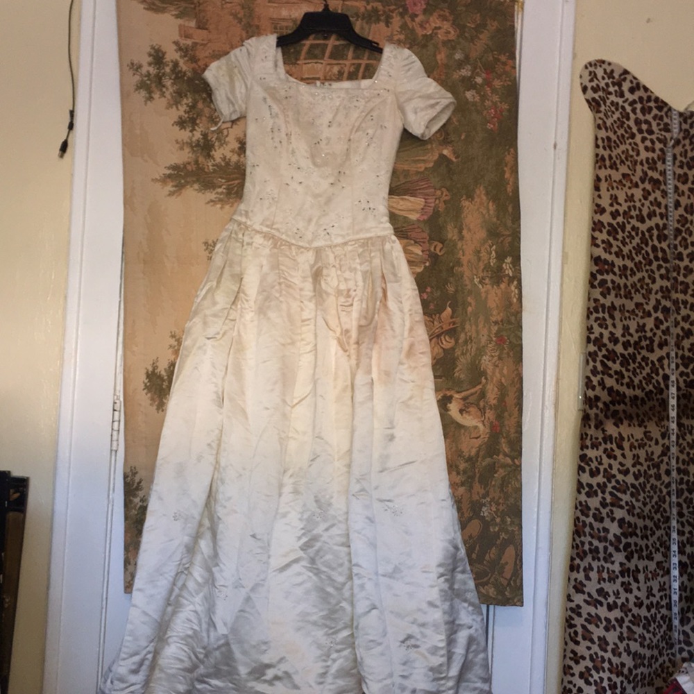Vintage wedding dress Gabriella Arango couture all vintage silk
